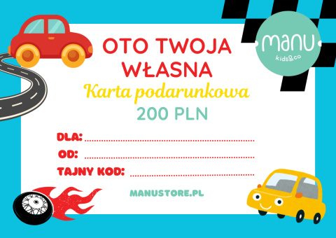 Karta podarunkowa Autka 200PLN