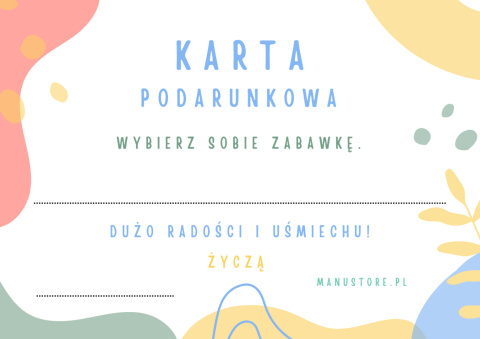 Karta podarunkowa Kolory 100PLN Karta podarunkowa Kolory 100PLN