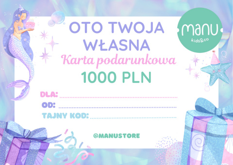 Karta podarunkowa Syrenka 1000 PLN Karta podarunkowa Syrenka 1000 PLN