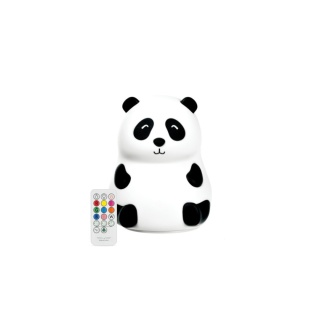 Lampka Silikonowa Panda z pilotem - biała