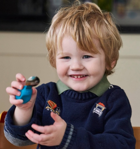 Widelec i łyżeczka dla dzieci - kolor morski