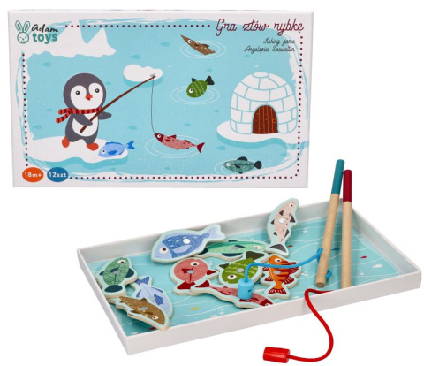 Gra rybki do łowienia z wędkami - Pingwin na rybach - Adam Toys Gra rybki do łowienia z wędkami - Pingwin na rybach - Adam Toys