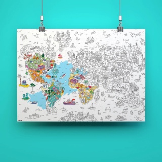 Gigantyczna kolorowanka Atlas OMY