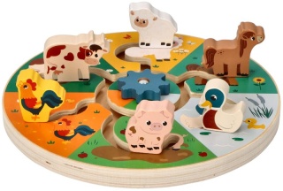 Przesuwanka labirynt - zwierzęta z farmy - Adam Toys
