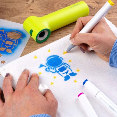 Zestaw kreatywny do ozdabiania tkanin - AirBrush Textil - Jolly