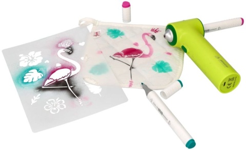 Zestaw kreatywny do ozdabiania tkanin - AirBrush Textil - Jolly