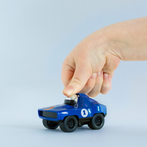 Autko wyścigowe - niebieskie - Tiger Tribe