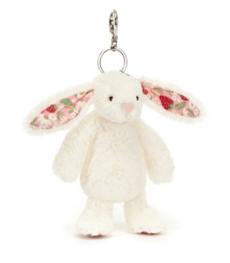 Breloczek Króliczek z Kwiecistymi Uszami Kremowy - 18 cm - Jellycat