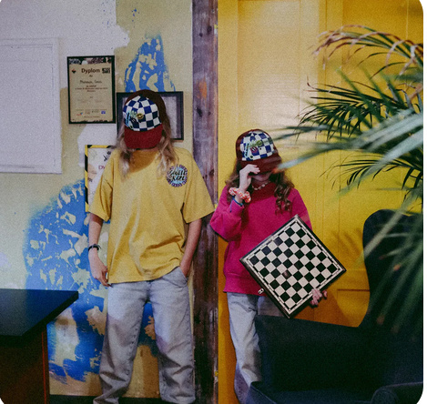Czapka z daszkiem dla dzieci - Dashki Chessboard - rozmiar S Czapka z daszkiem dla dzieci - Dashki Chessboard - rozmiar S