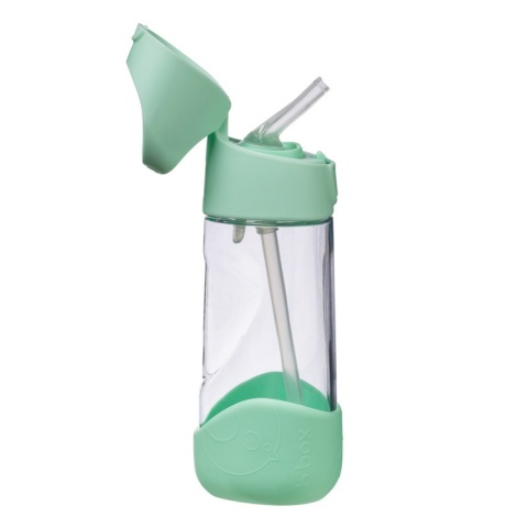 Bidon dla dziecka - tritanowa butelka na wodę ze słomką - 450 ml - Spearmint - b.box Bidon dla dziecka - tritanowa butelka na wodę ze słomką - 450 ml - Spearmint - b.box