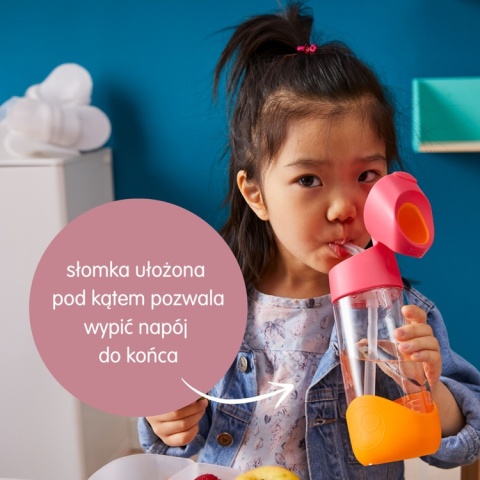 Bidon dla dziecka - tritanowa butelka na wodę ze słomką - 450 ml - Spearmint - b.box Bidon dla dziecka - tritanowa butelka na wodę ze słomką - 450 ml - Spearmint - b.box