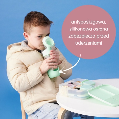 Bidon dla dziecka - tritanowa butelka na wodę ze słomką - 450 ml - Spearmint - b.box Bidon dla dziecka - tritanowa butelka na wodę ze słomką - 450 ml - Spearmint - b.box