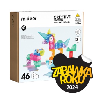 Klocki magnetyczne 3D - 46 elementów