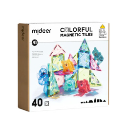 Klocki magnetyczne – Zwierzęta - 40 elementów