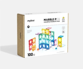 Klocki magnetyczne z kulkami – Tor kulkowy - 100 elementów