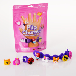 Biżuteria bransoletka, pierścionek Plip Charms - Zestaw Fioletowy