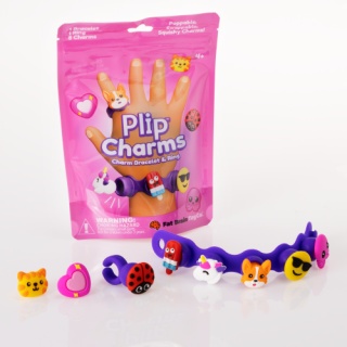 Biżuteria bransoletka, pierścionek Plip Charms - Zestaw Fioletowy