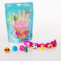 Biżuteria bransoletka, pierścionek Plip Charms - Zestaw Różowy