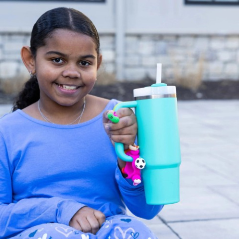 Biżuteria bransoletka, pierścionek Plip Charms - Zestaw Różowy