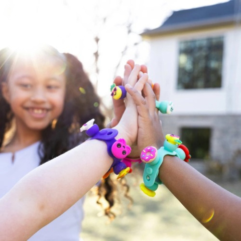 Biżuteria bransoletka, pierścionek Plip Charms - Zestaw Różowy