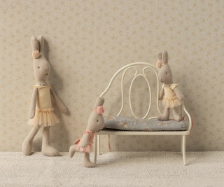 Ławka vintage, Miniatura - kolor biały - Maileg
