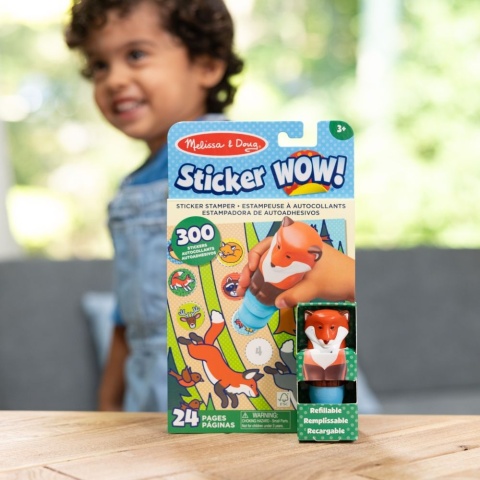 Sticker wow - książeczka i stempelki z naklejkami - lisek Sticker wow - książeczka i stempelki z naklejkami - lisek