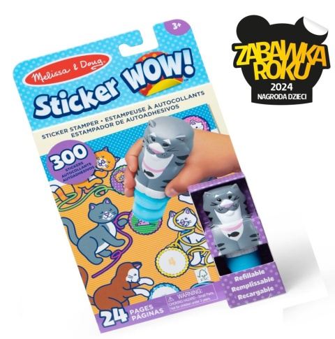 Sticker wow - stempelki z naklejkami - kotek Sticker wow - stempelki z naklejkami - kotek