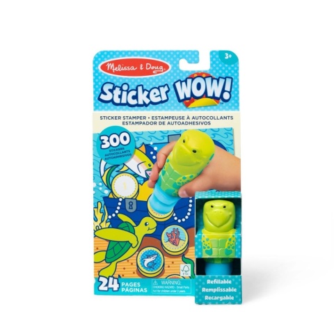 Sticker wow - książeczka i stempelki z naklejkami - żółw morski Sticker wow - książeczka i stempelki z naklejkami - żółw morski