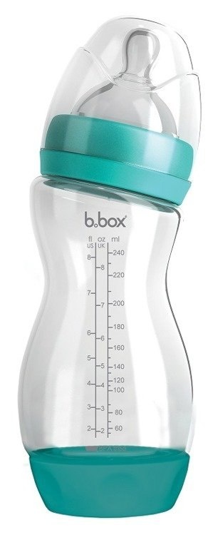 B.BOX Butelka dla niemowląt z dozownikiem, turkusowa