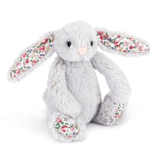 JellyCat - Królik szary kolorowe uszy 13cm