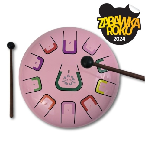 Bębenek językowy Tambu - 11 tonowy - Różowy mat - 20 cm