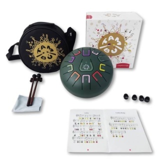 Bębenek językowy Tambu - 11 tonowy - Ciemnozielony mat - 20 cm