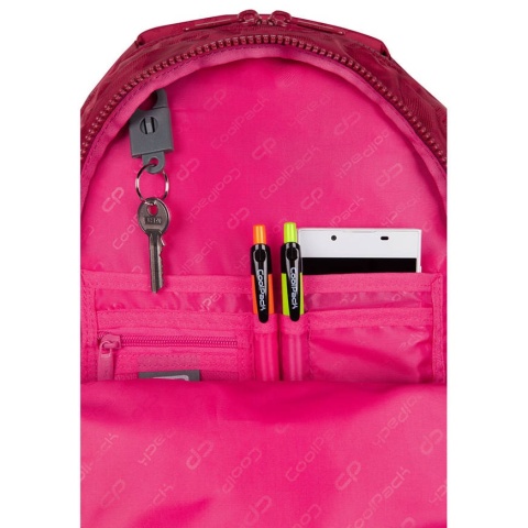 Czerwony plecak szkolny Coolpack Pick Red organizer