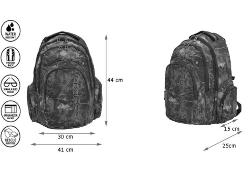 Czerwony plecak szkolny Coolpack Spark Bahamas wymiary