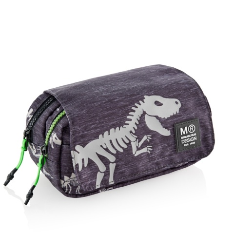 Świecący w ciemności piórnik szkolny z klapką dinozaur Apli Miquelrius