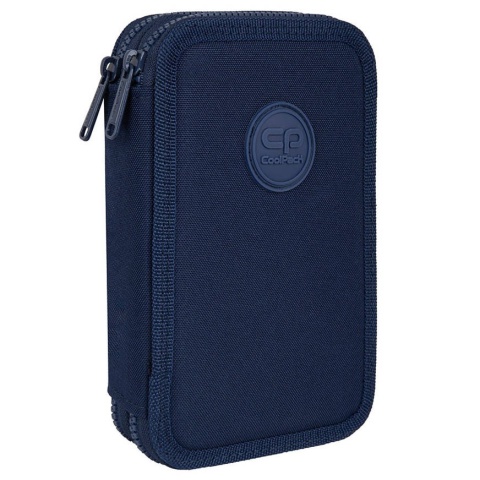 Granatowy piórnik szkolny podwójny z wyposażeniem Coolpack Jumper 2