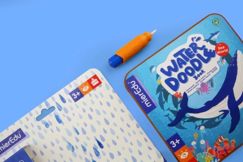 Kolorowanka wodna z pędzelkiem - Podwodny świat