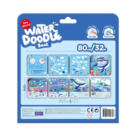 Kolorowanka wodna z pędzelkiem - Podwodny świat