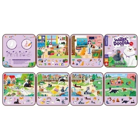 Kolorowanka wodna z pędzelkiem - Zwierzęta domowe