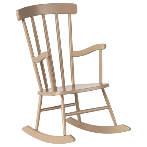 Metalowy fotel bujany dla myszek - beżowy - Maileg