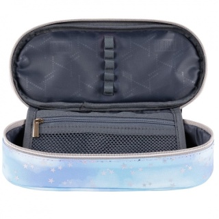 Pastelowy piórnik szkolny saszetka w gwiazdki St.Right