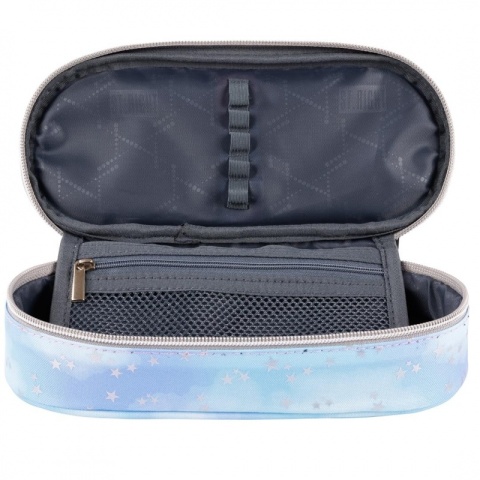 Pastelowy piórnik szkolny saszetka gwiazdki Pastel Stars St. Right w środku