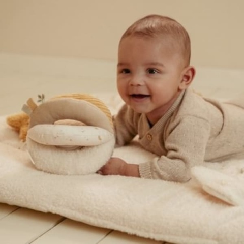 Piłka sensoryczna Little Dutch Newborn Natural z kuleczką