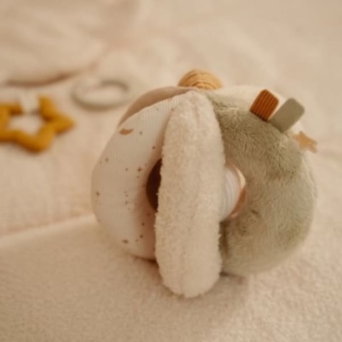 Piłka sensoryczna Little Dutch Newborn Natural z kuleczką