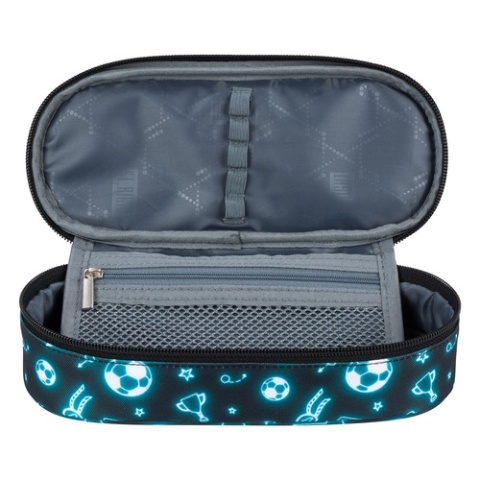 Piórnik szkolny saszetka piłka nożna Neon Football St. Right w środku