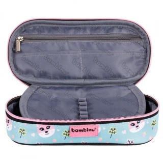 Piórnik szkolny saszetka usztywniona z wiewiórką Bambino