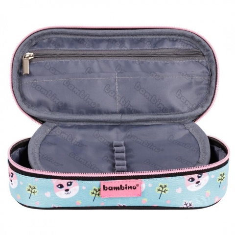 Piórnik szkolny saszetka usztywniona z wiewiórką w środku