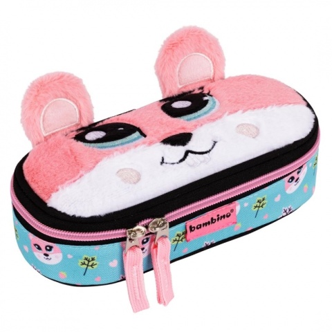 Piórnik szkolny saszetka usztywniona z wiewiórką