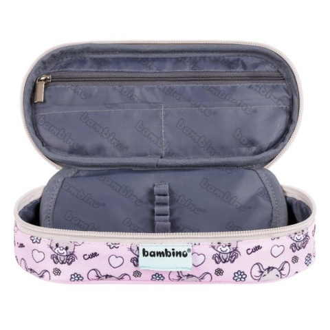 Piórnik szkolny saszetka usztywniona z myszką w środku