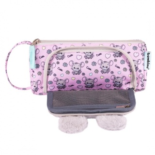 Piórnik szkolny trójkątna saszetka z myszką Bambino